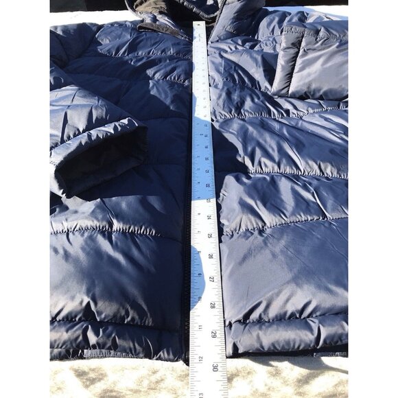 Spyder Men's Nexus Puffer Quilted Down Jacket Coat Navy Blue Black XL L - Picture 16 of 16